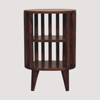 Kastanjehouten nachtkastje - nachtkastje met twee niveaus voor moderne slaapkamers