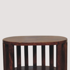 Kastanjehouten nachtkastje - nachtkastje met twee niveaus voor moderne slaapkamers