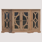 Mediaconsole van gebeeldhouwd hout - Entertainmenttafel van geglazuurd hout