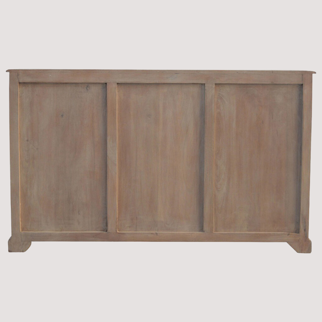 Mediaconsole van gebeeldhouwd hout - Entertainmenttafel van geglazuurd hout