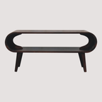 Salontafel met walnoothouten afwerking – elegant licht houtdesign voor gezellige interieurs