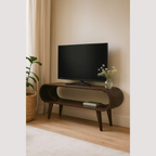 Salontafel met walnoothouten afwerking – elegant licht houtdesign voor gezellige interieurs